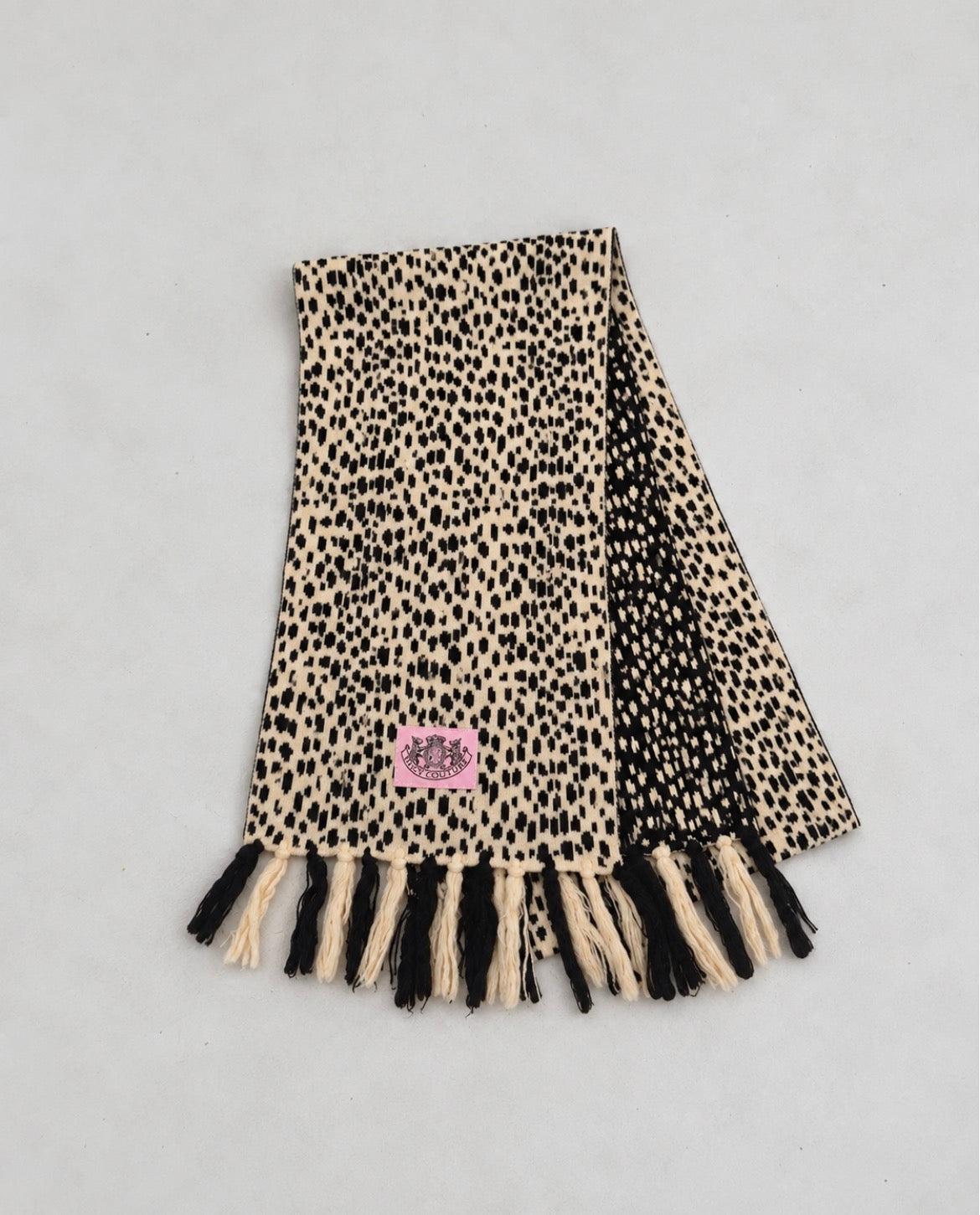 Juicy Couture Y2K Animal Print плетен шал