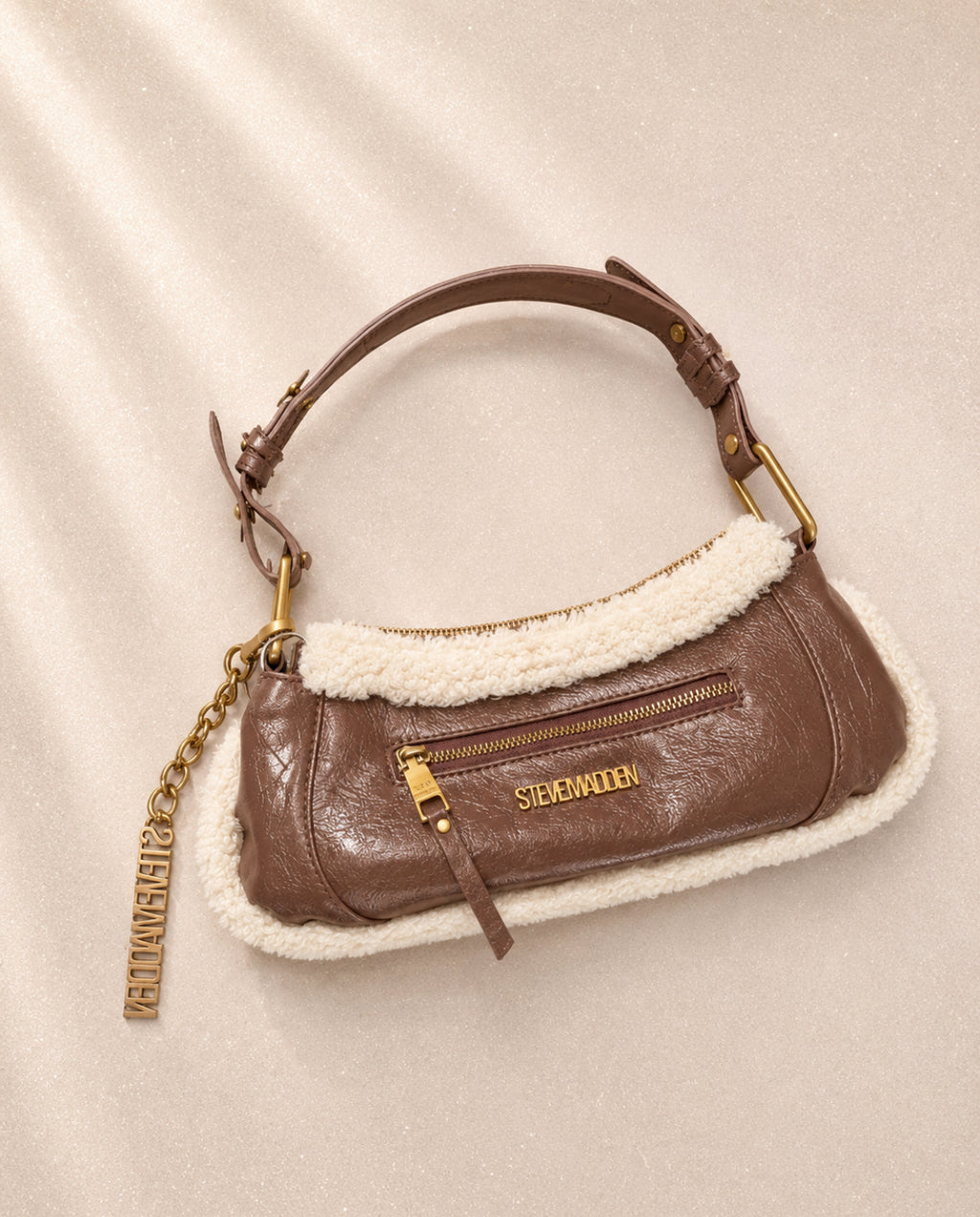 Steve Madden Y2K Shearling Shoulder чанта