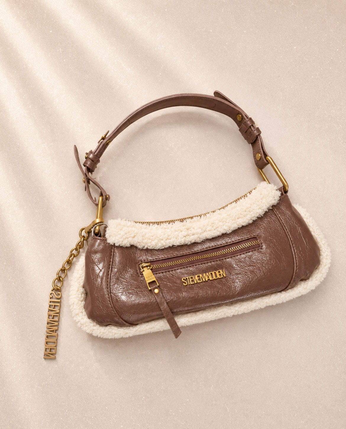 Steve Madden Y2K Shearling Shoulder чанта
