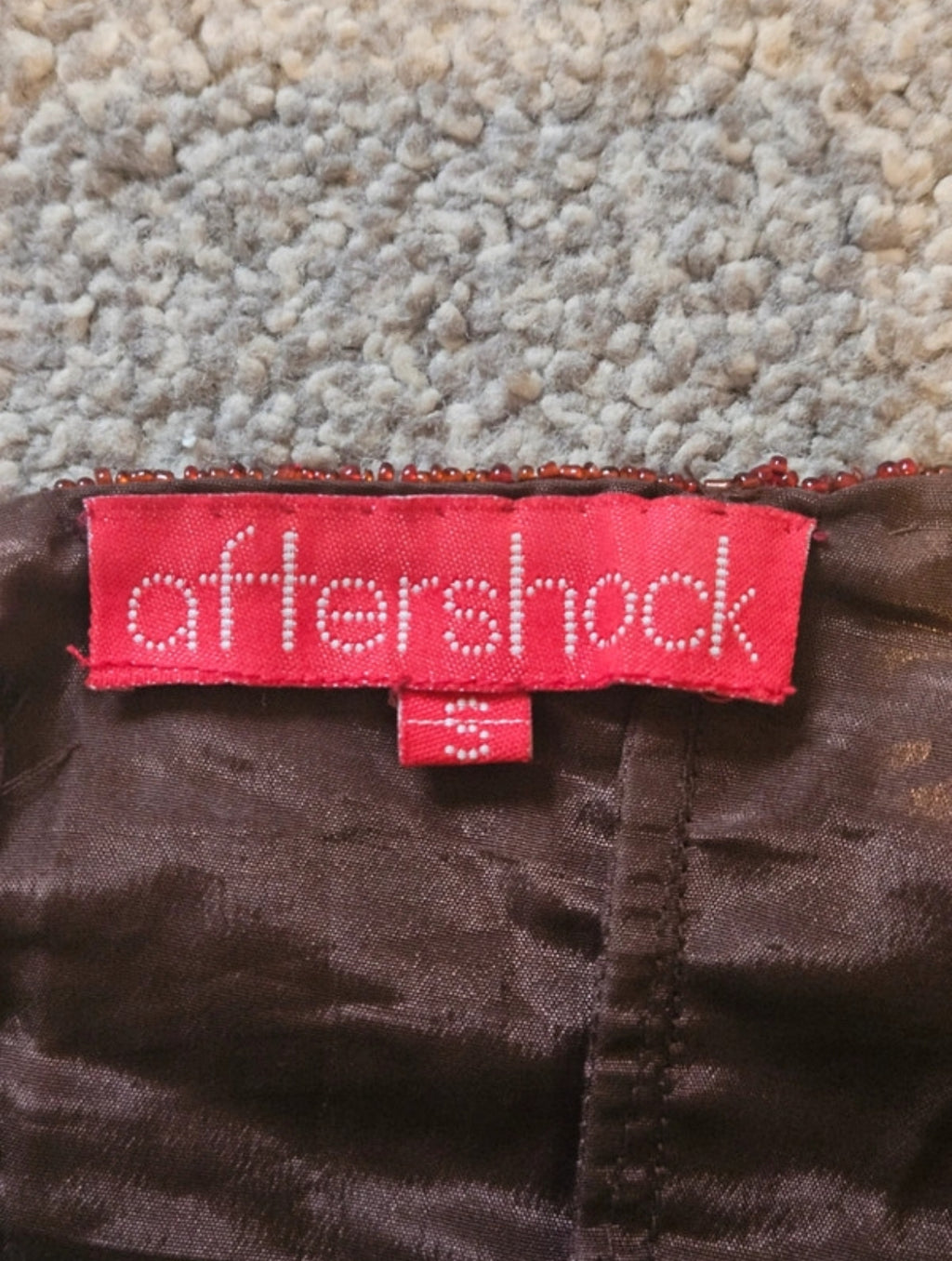 Vintage Aftershock sequin копринен халтер топ