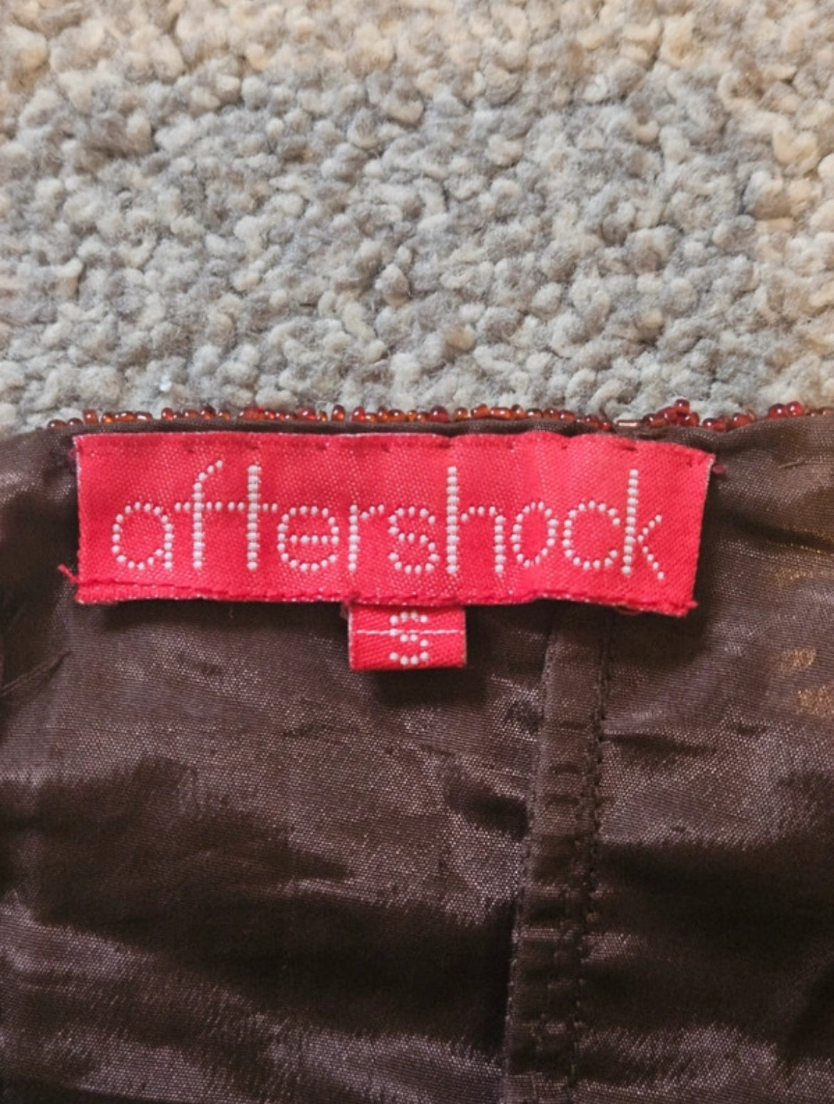 Vintage Aftershock sequin копринен халтер топ