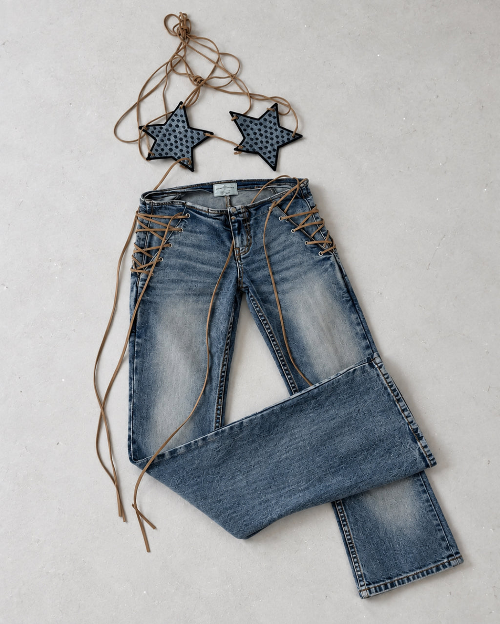 Revice Lace-Up Low Rise Jeans комплект
