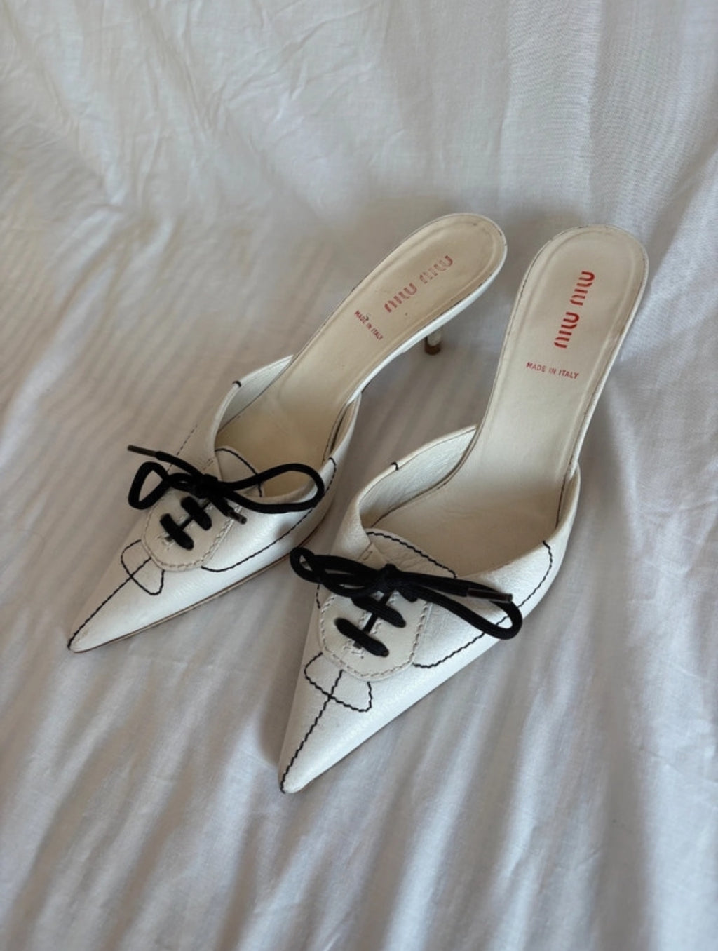 Винтидж Miu Miu Trompe-l’œil “Sneaker” Heels от края на 90-те - 38