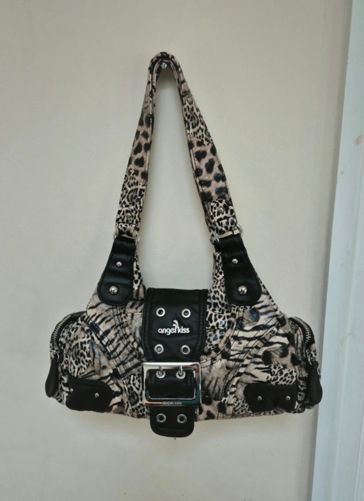 Angel Kiss Animal Print Mini Shoulder чанта