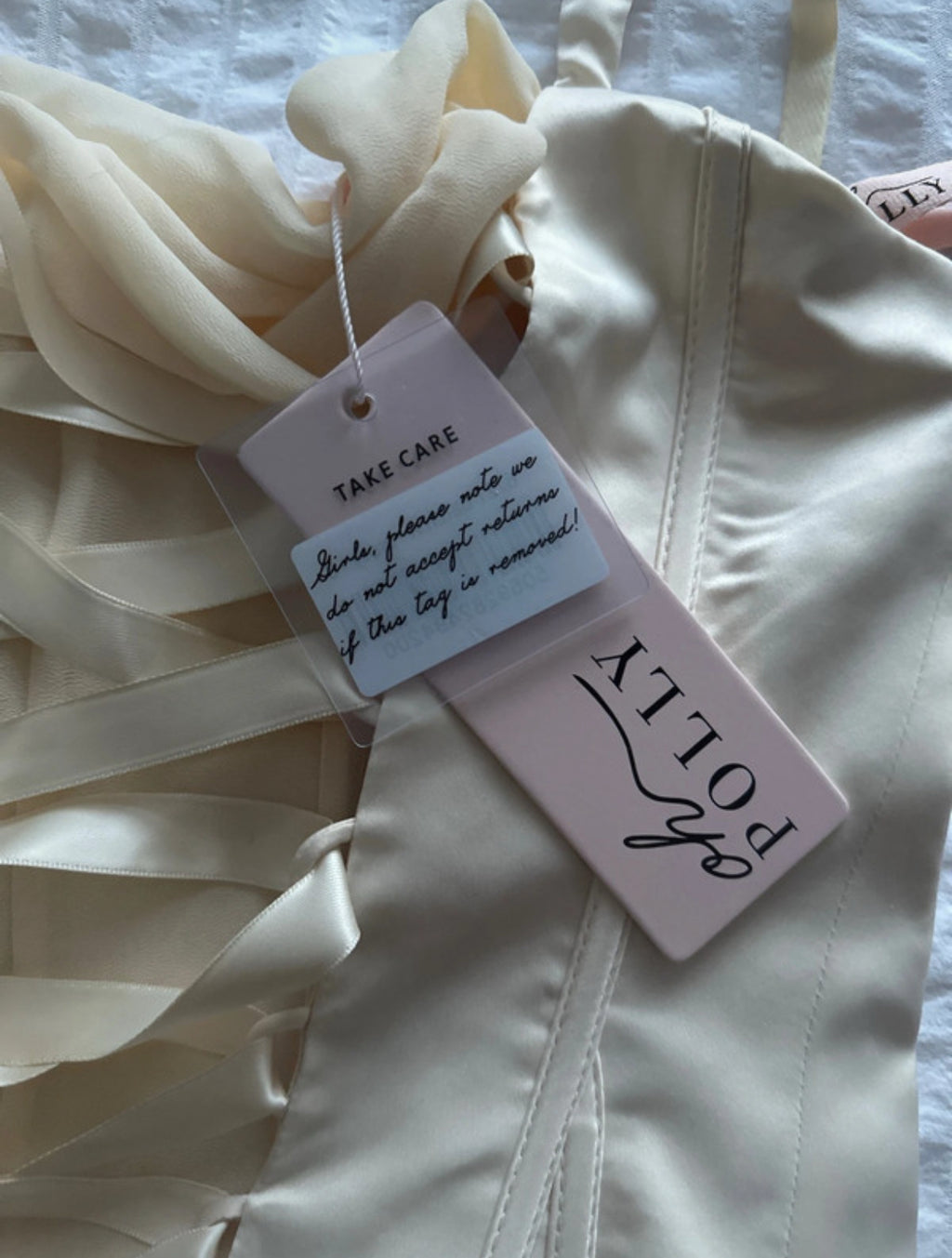 Oh Polly Maribel corset mini dress в мек ivory/cream нюанс