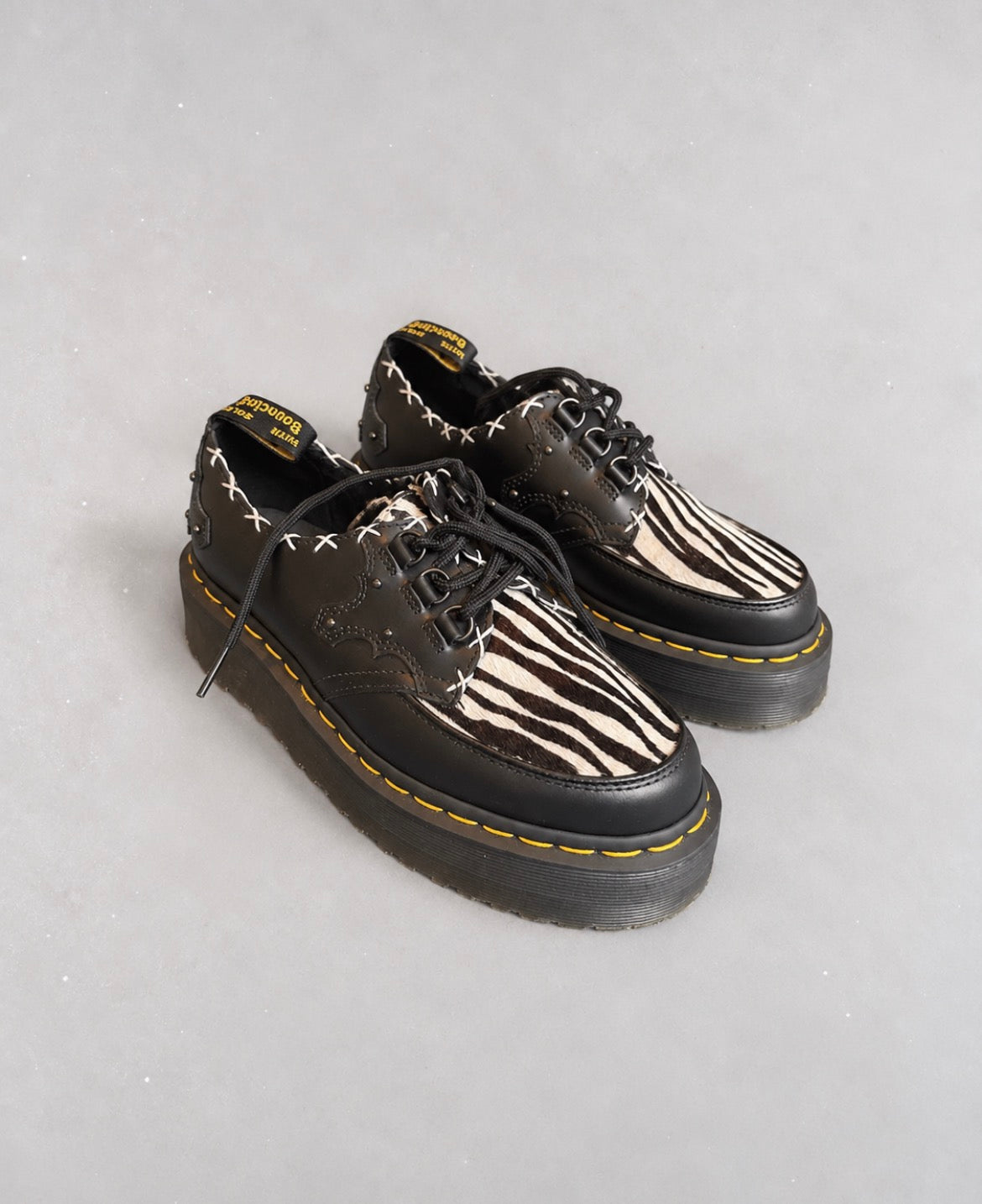Dr. Martens Ramsey Monk Zebra Print Creepers - 38