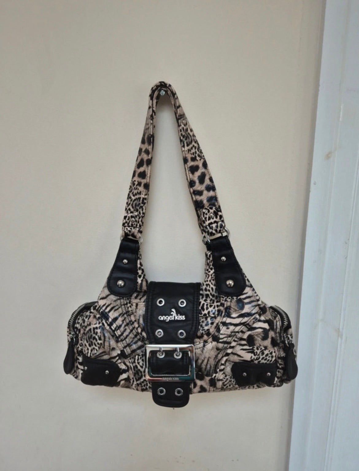 Angel Kiss Animal Print Mini Shoulder чанта