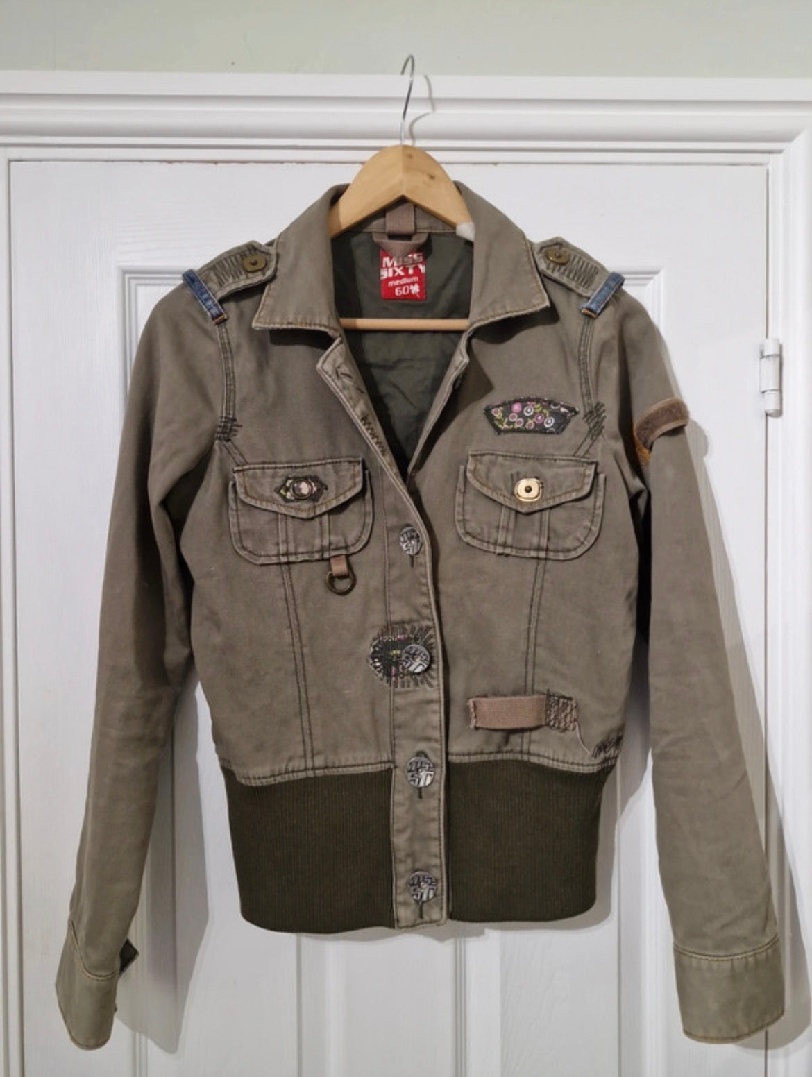 Vintage Miss Sixty Y2K Khaki Bomber яке