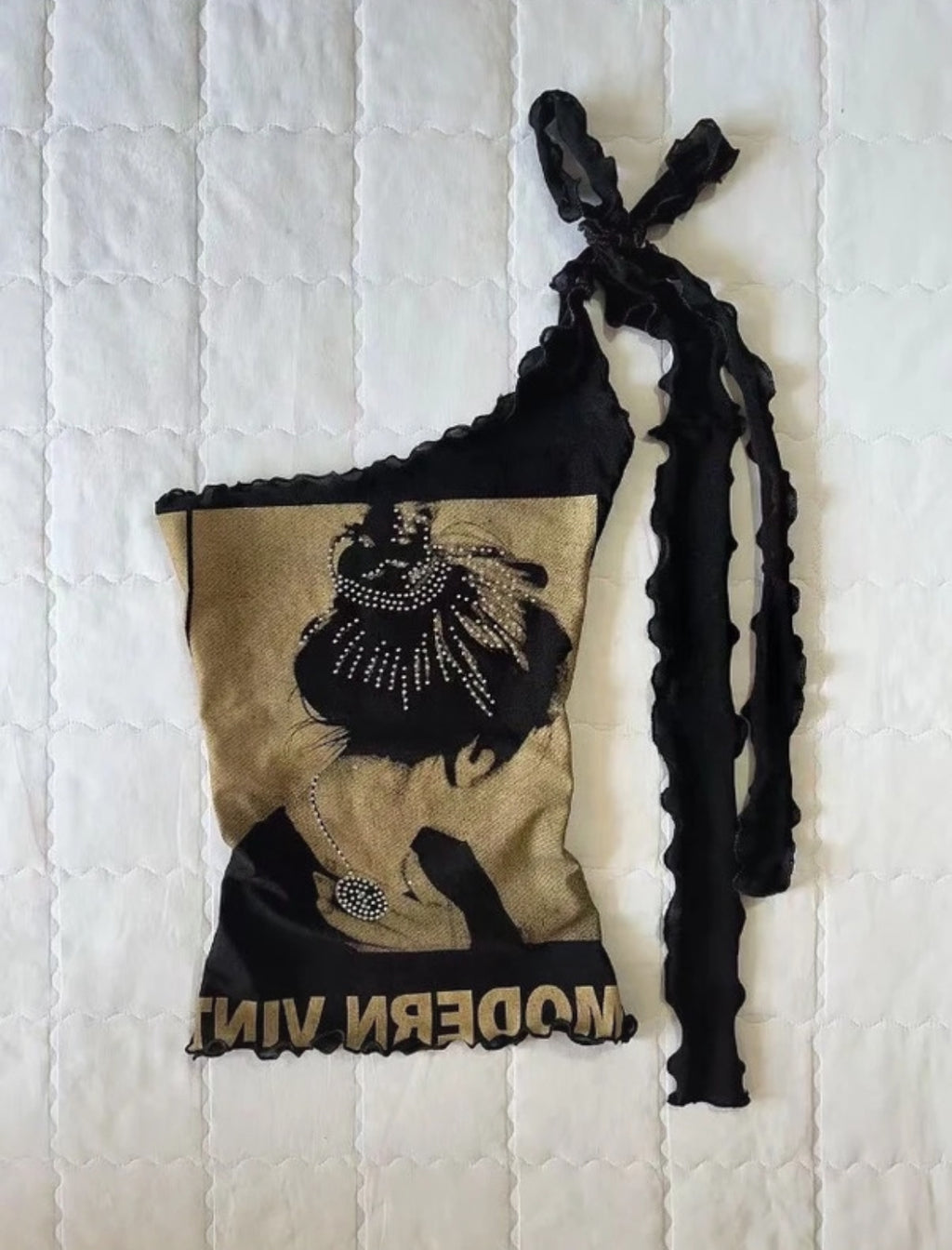 Vintage Y2K printed top – оригинален early 2000s модел