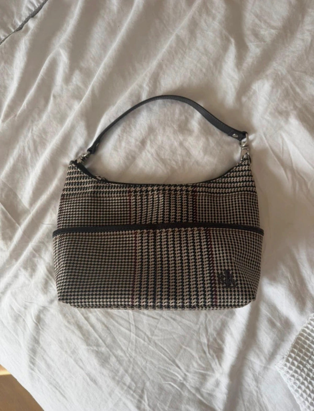 Ralph Lauren Houndstooth Shoulder чанта