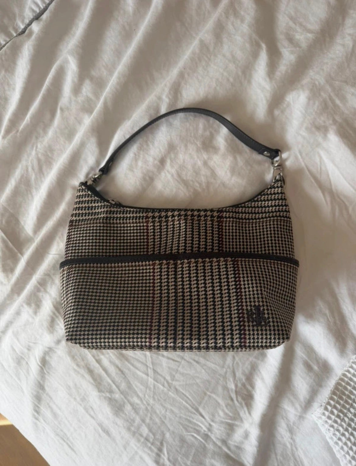 Ralph Lauren Houndstooth Shoulder чанта