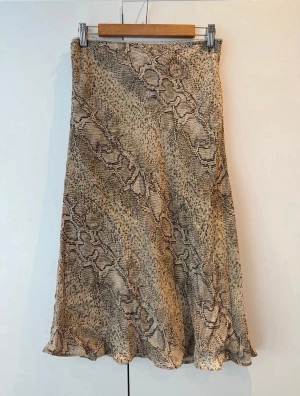 Vintage Marilyn Anselm for Hobbs миди пола със змийски принт