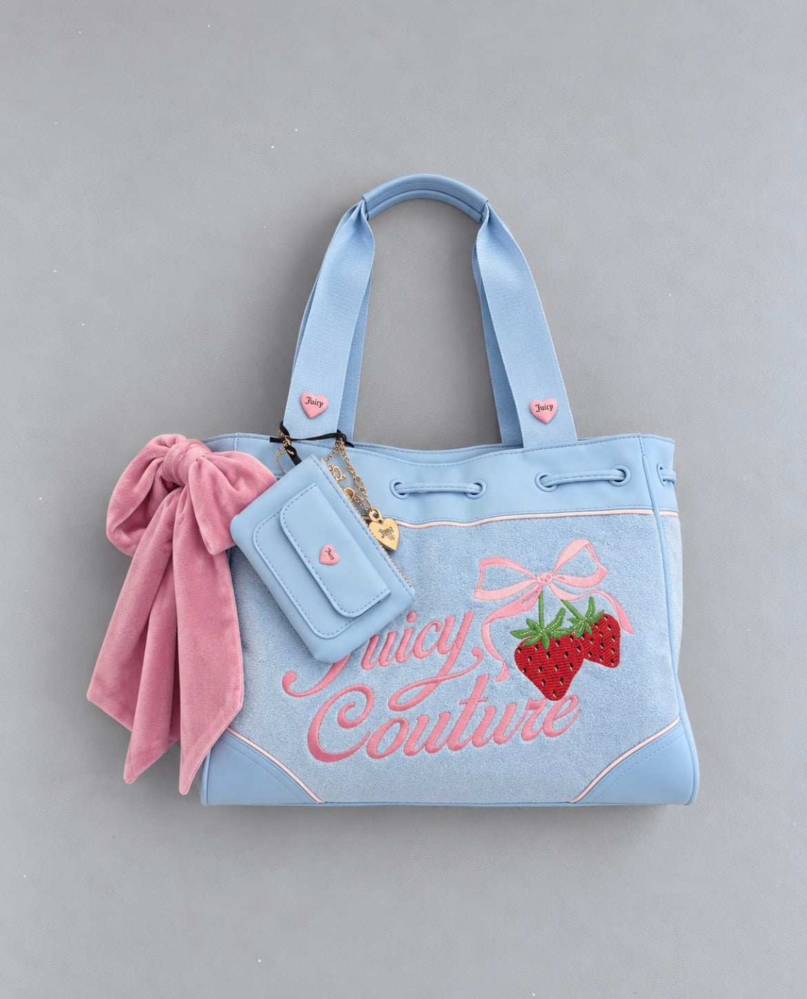Juicy Couture Retro Strawberry Daydreamer Tote – Blue Gleam