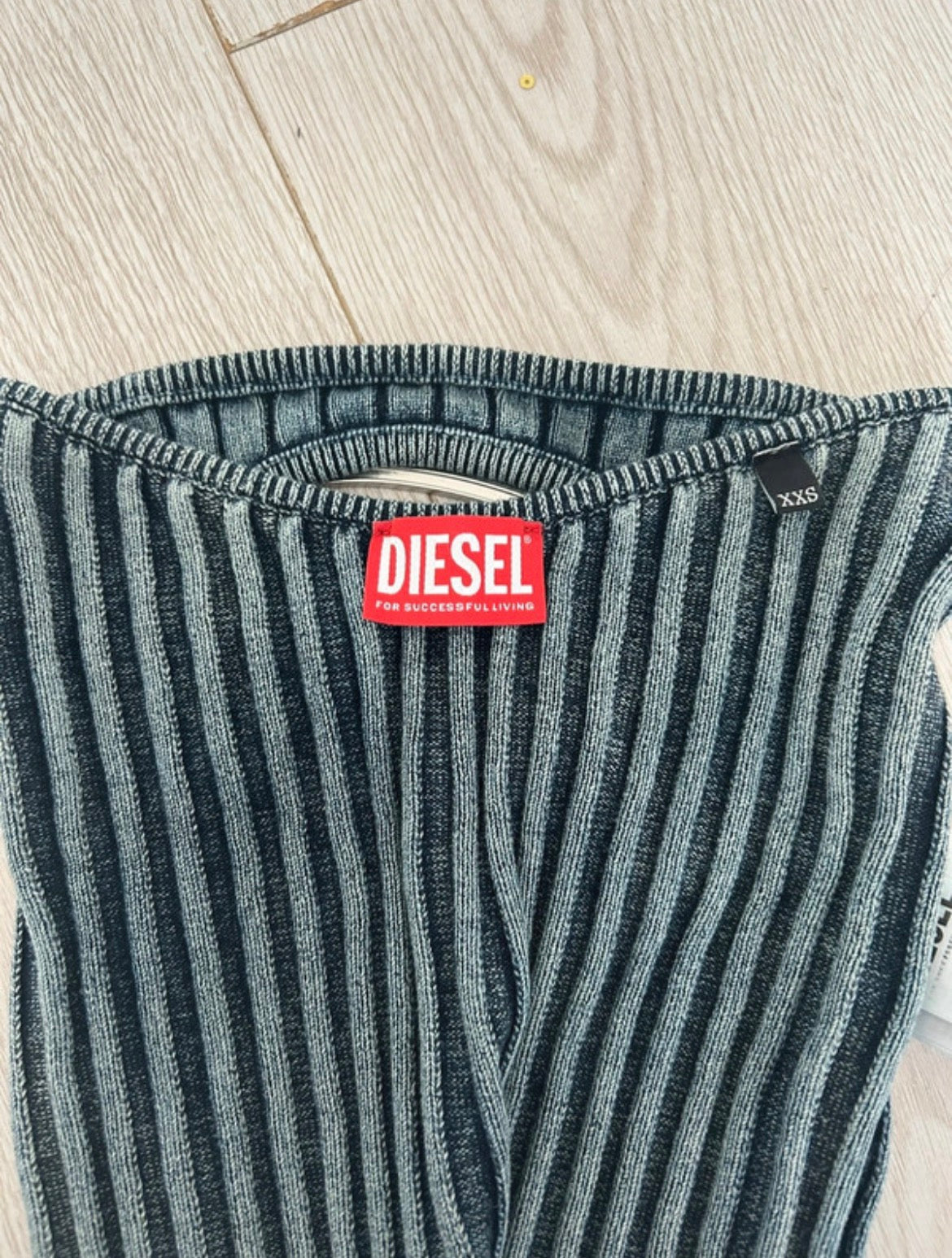 Diesel Badauex Y2K Ribbed Logo Tank топ