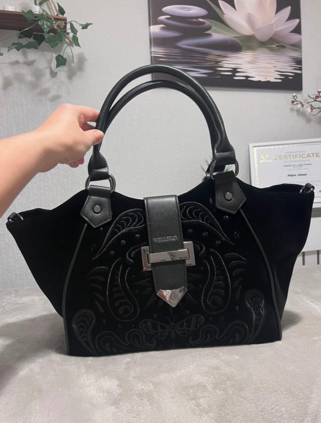 Killstar Quiet Meadow Embroidered Bag
