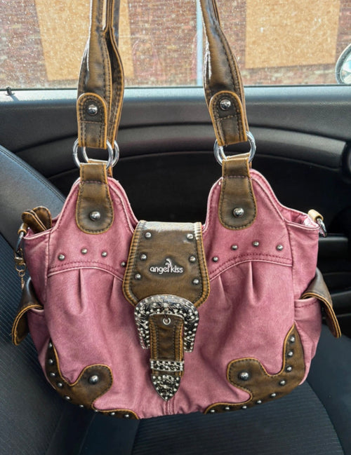 Angel Kiss Pink Western Studded чанта