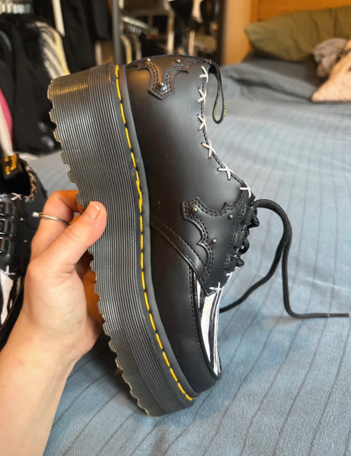 Dr. Martens Ramsey Monk Zebra Print Creepers - 38