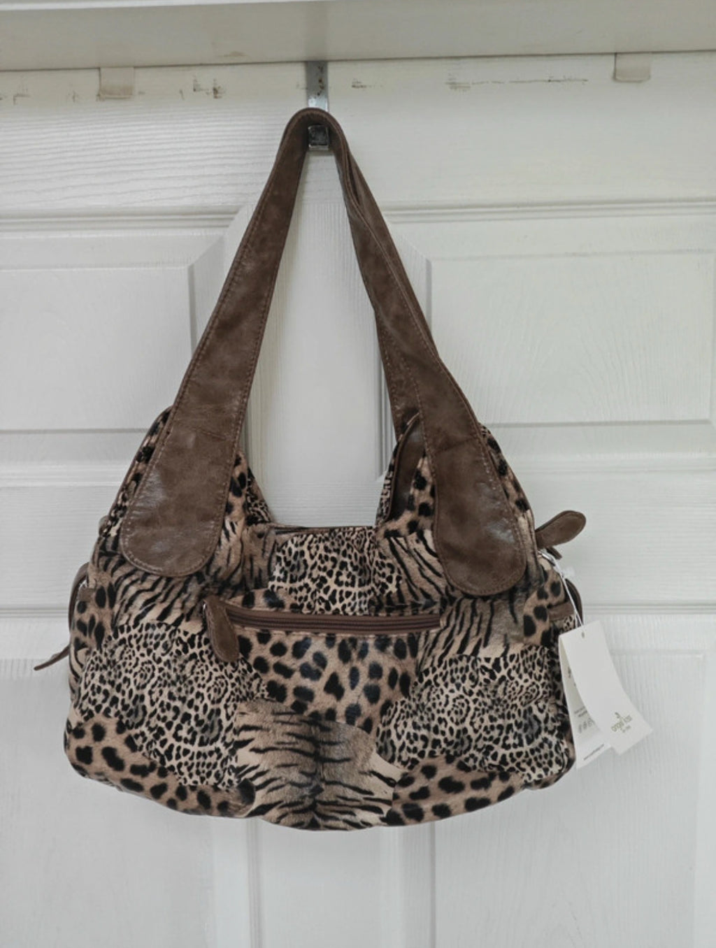 Angel Kiss leopard print hobo чанта