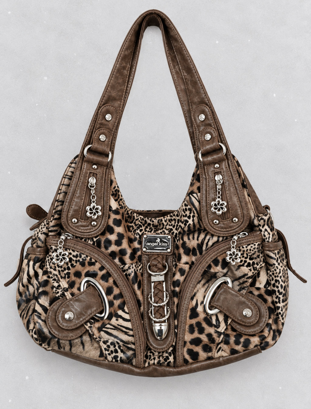 Angel Kiss leopard print hobo чанта