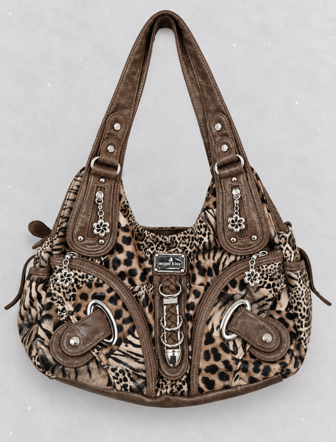 Angel Kiss leopard print hobo чанта