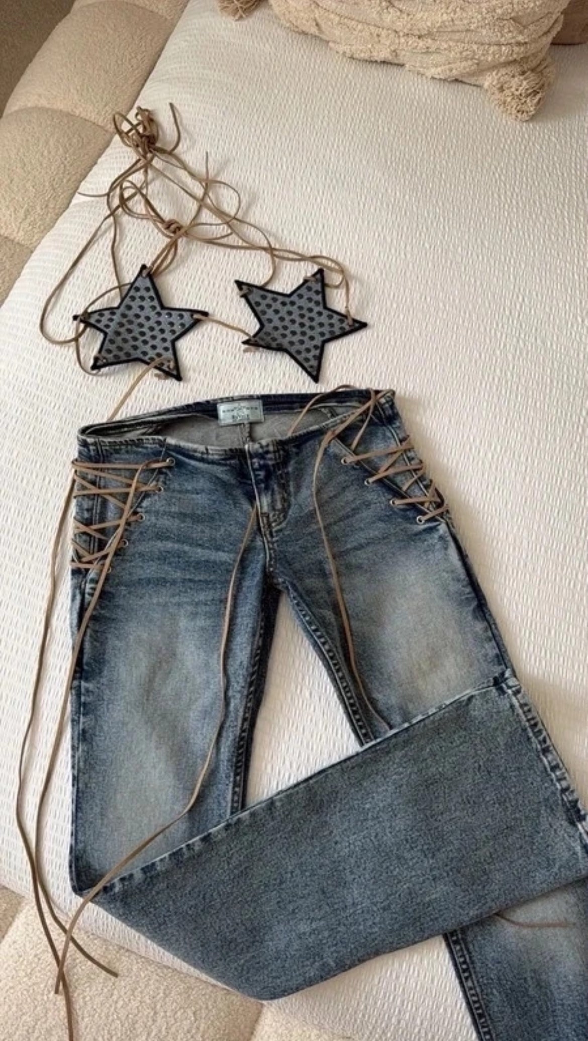 Revice Lace-Up Low Rise Jeans комплект