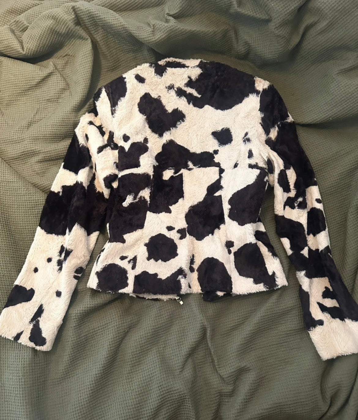 Vintage Karen Millen яке с cow print и пухкава текстура