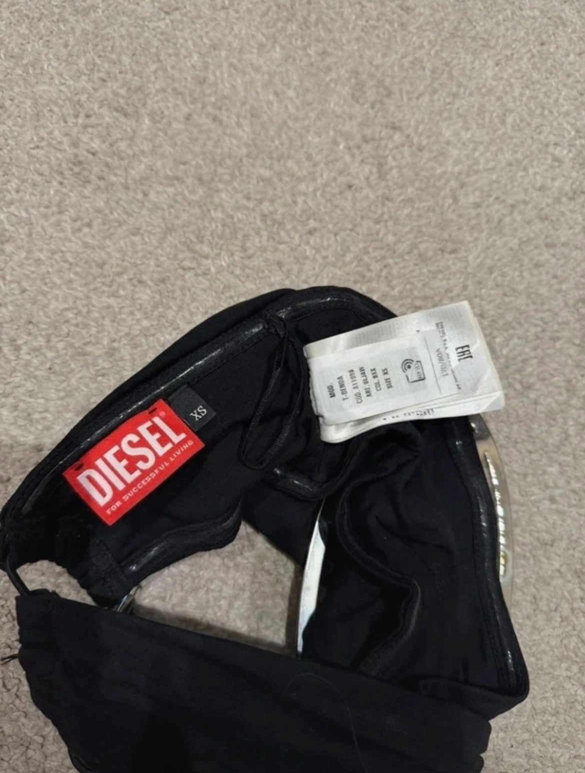 Diesel Black Hardware Bandeau топ
