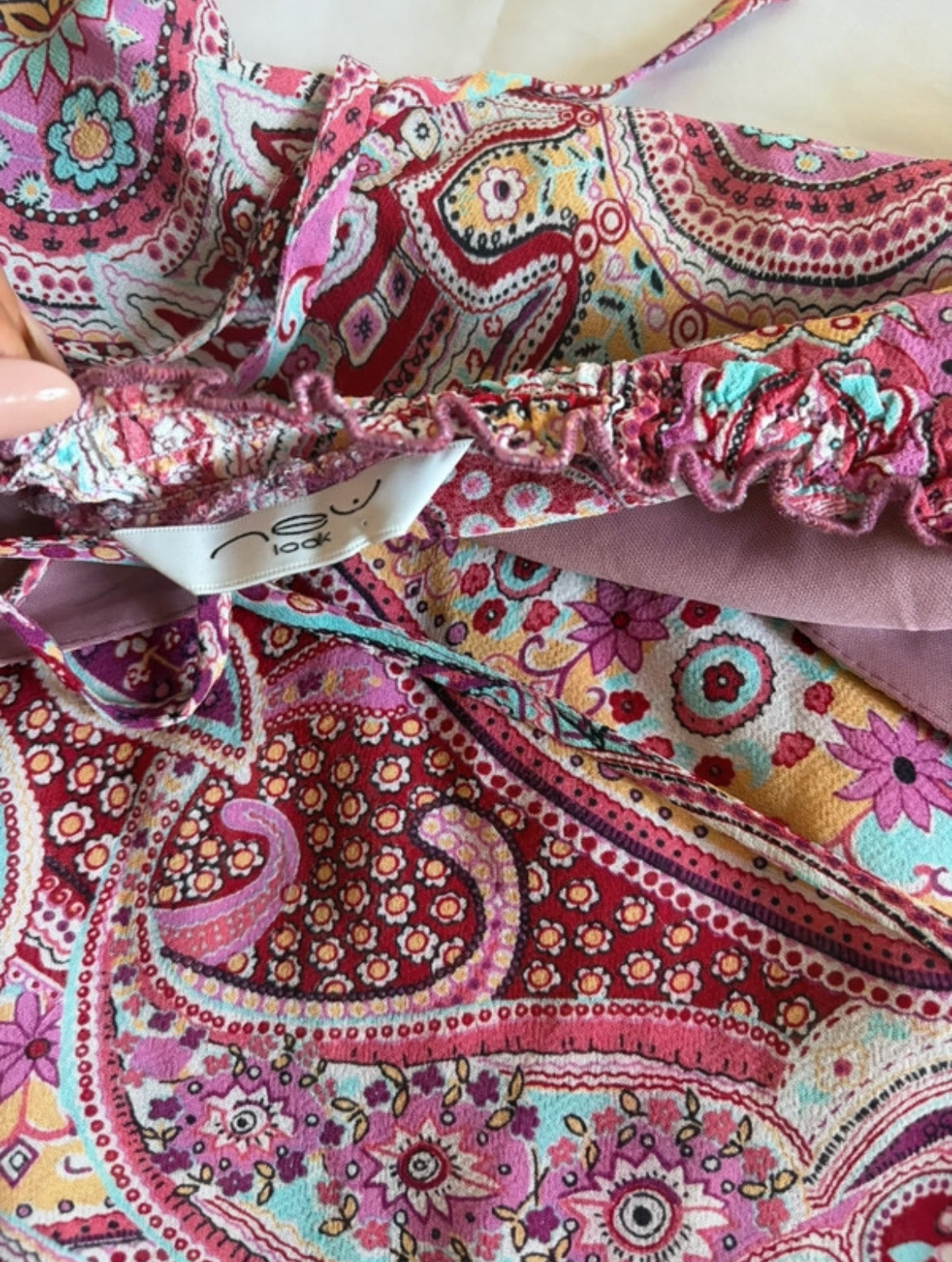 Vintage Y2K New Look paisley halterneck топ