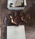 Prada Scallop сандали на висок ток - 38