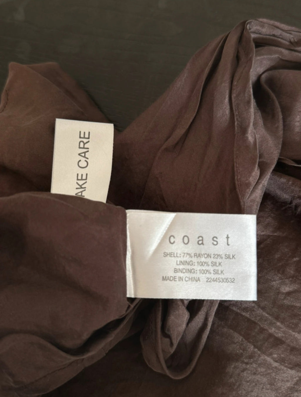 Винтидж топ Coast с халтер деколте - 100% коприна