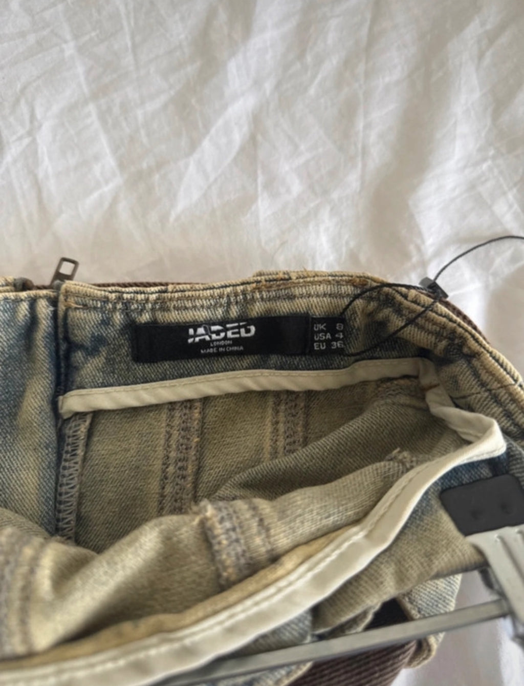Jaded London denim mini рокля с корсетна конструкция