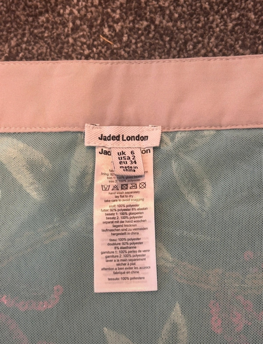 Пола Jaded London  с цветни пайети и ресни
