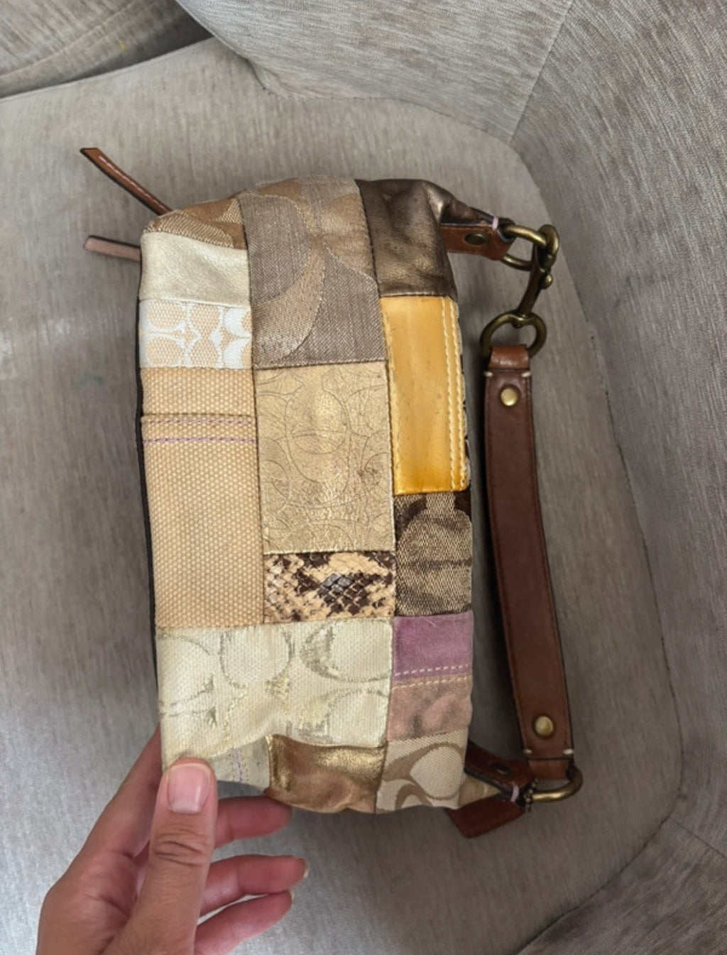 Винтидж Coach Patchwork shoulder bag