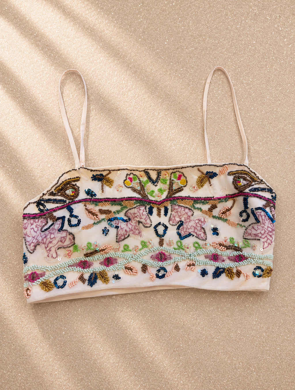 Zara embellished beaded кроп топ