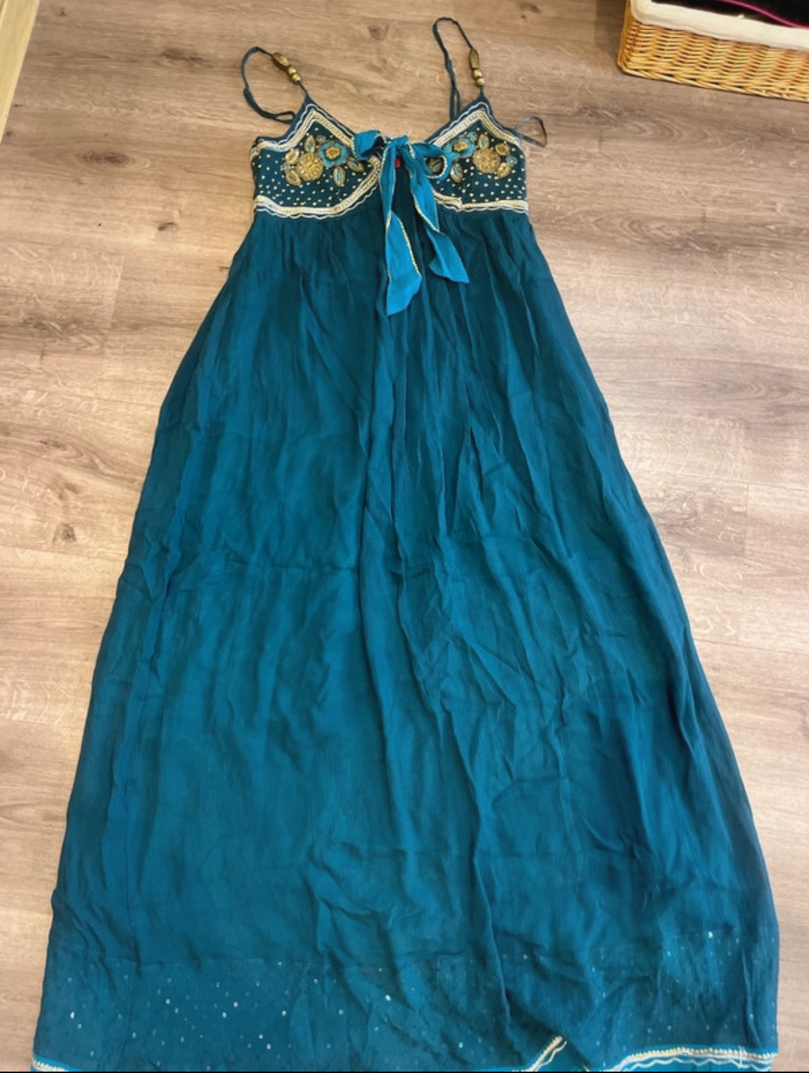 Vintage Monsoon embellished макси рокля