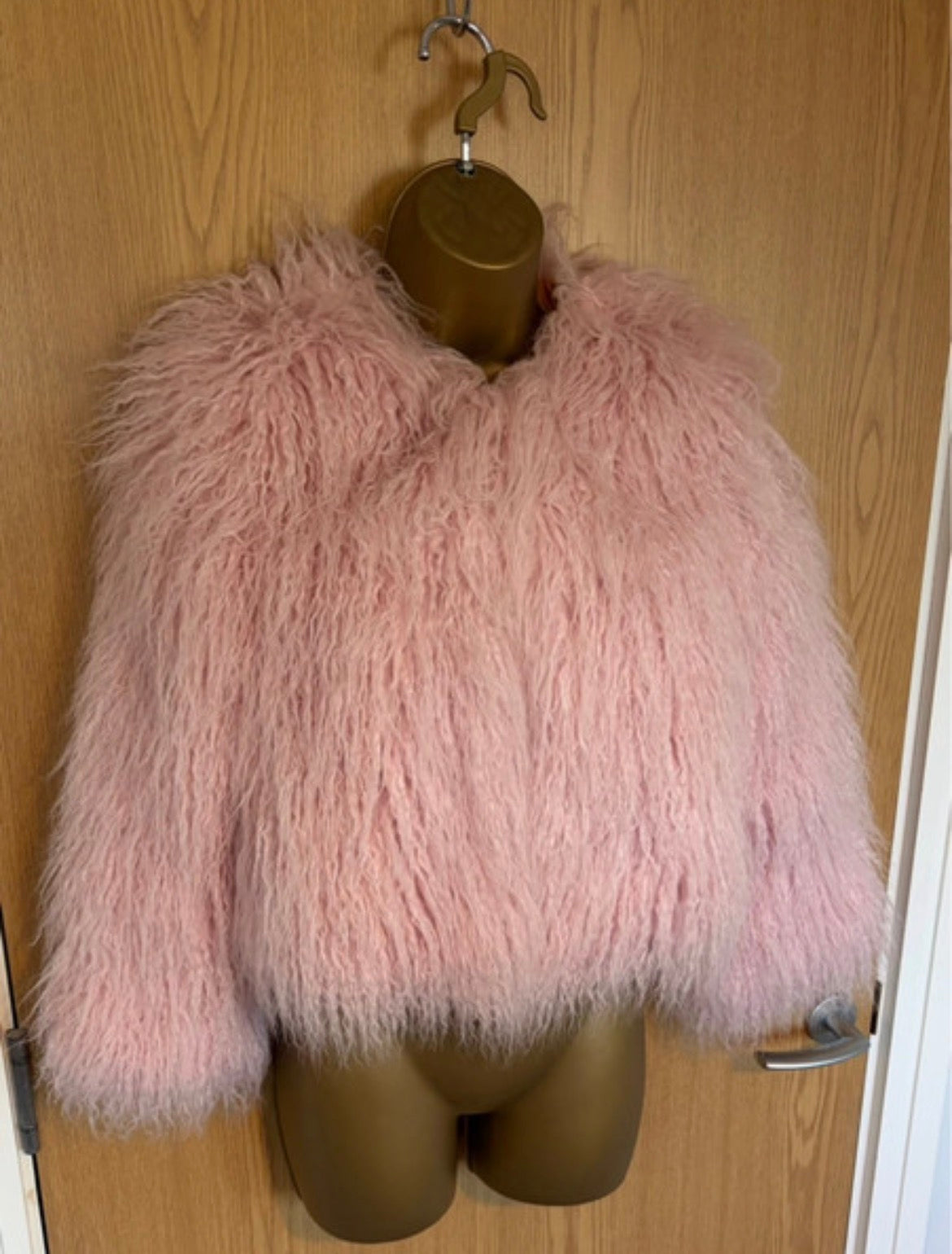 United Colors of Benetton Pink Faux Mongolian Fur яке