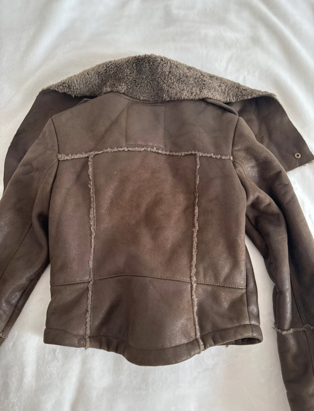 Винтидж яке CRAFTED тип aviator/shearling с ефектна oversized яка