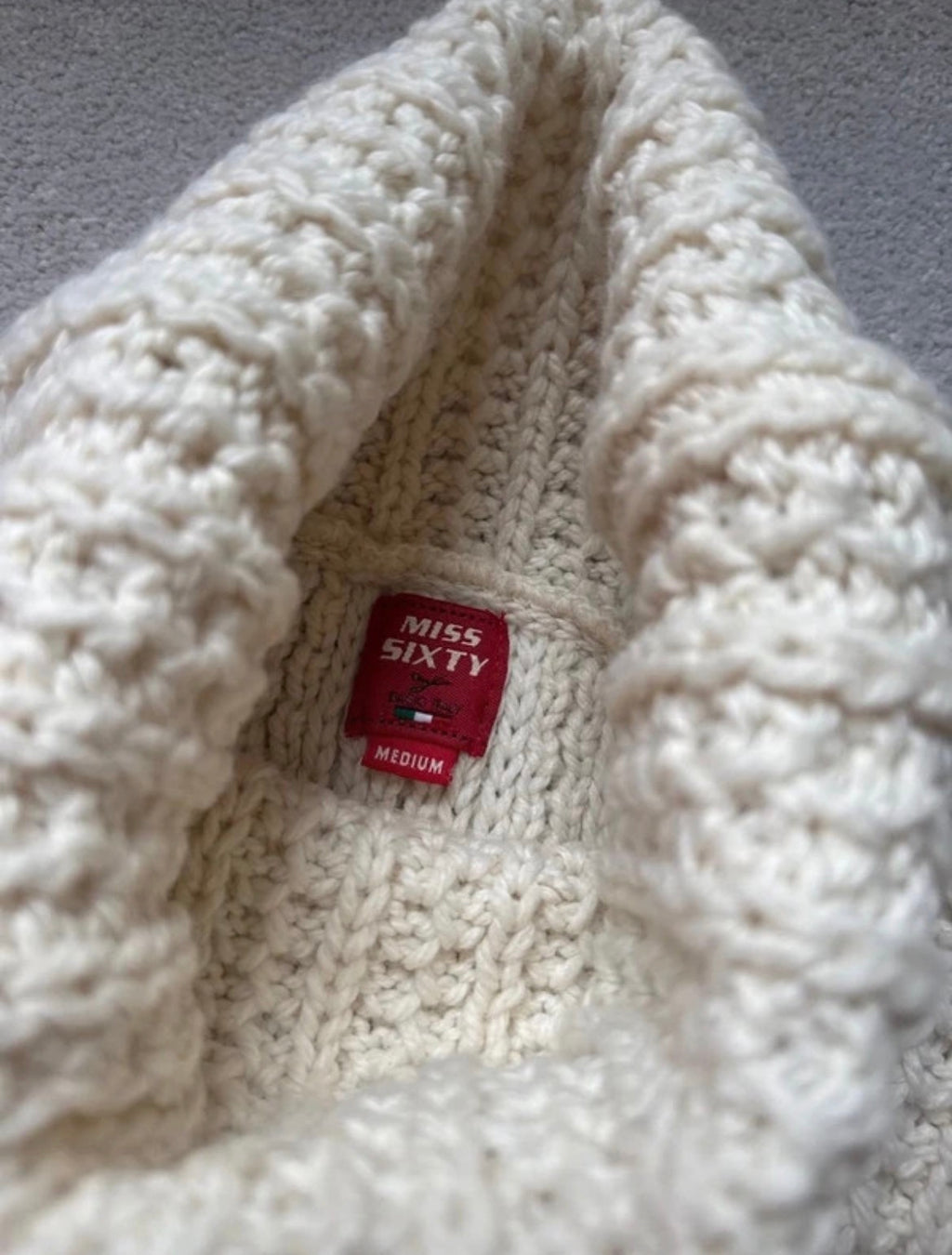 Vintage 90s Miss Sixty “LOVE” Wool Roll-Neck пуловер