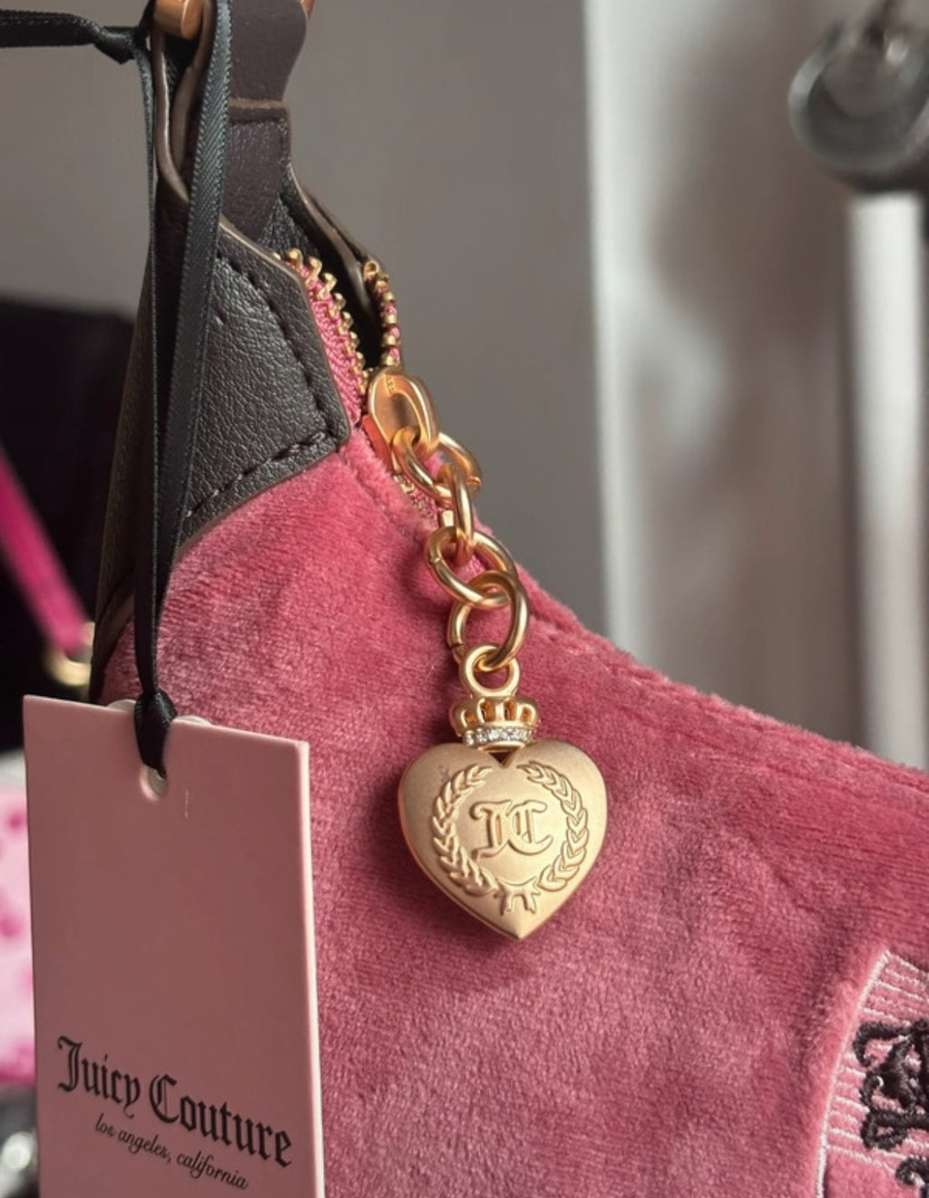 Y2K чанта Juicy Couture в розов велур