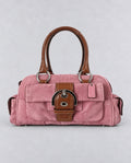 Vintage Coach Pink Suede & Leather Satchel – K05S-8A23