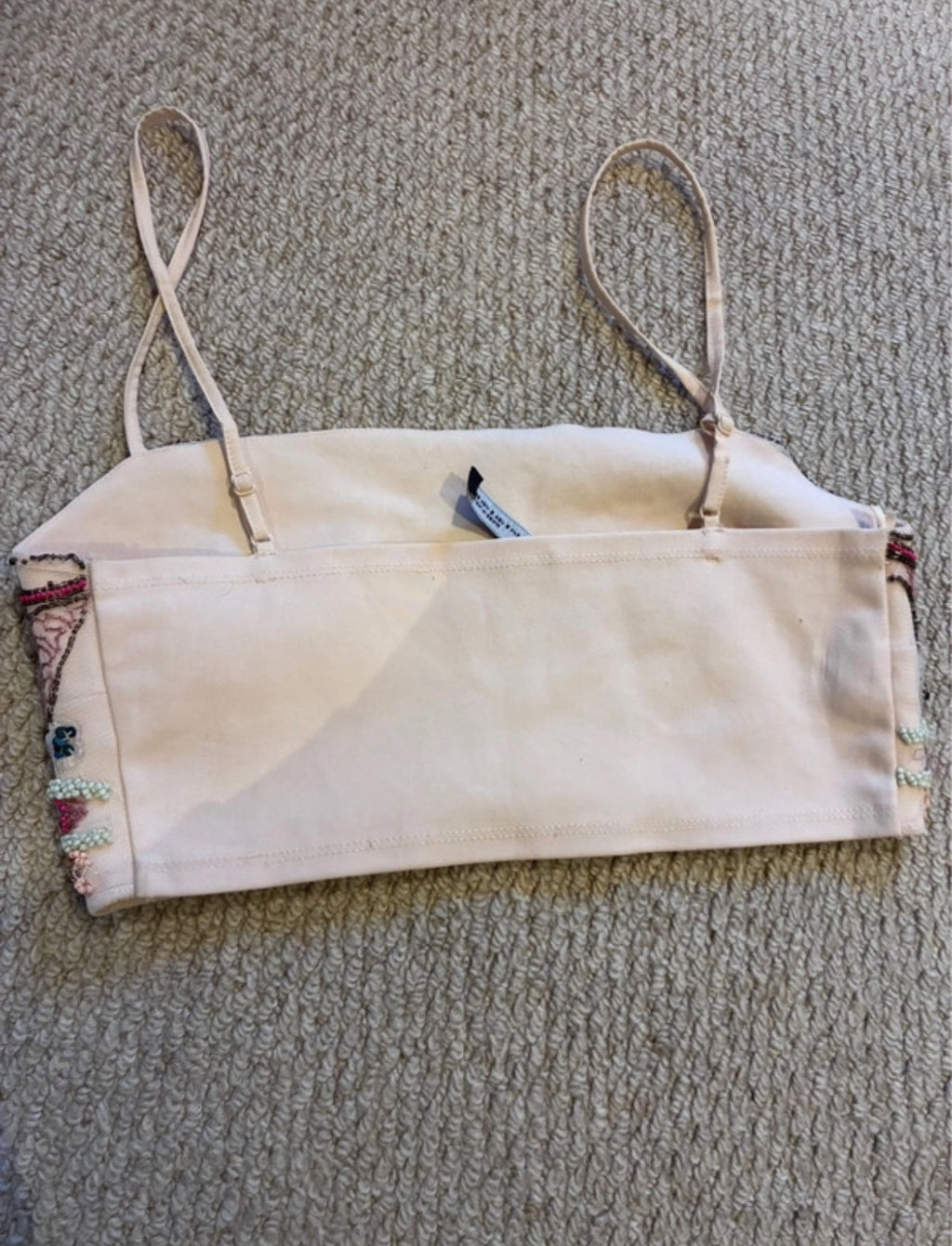 Zara embellished beaded кроп топ