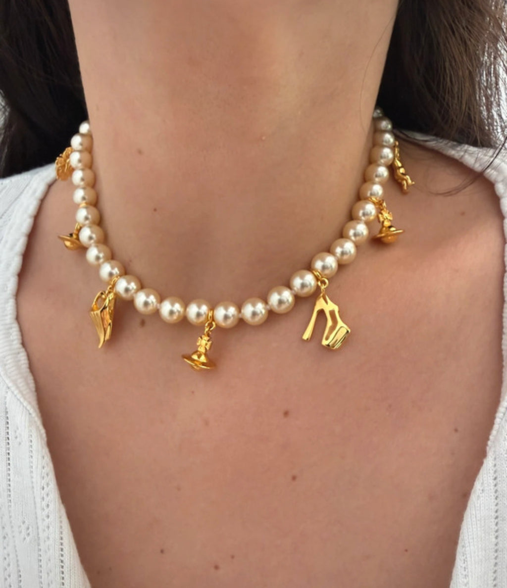 Колие Vivienne Westwood Charms & Pearls Necklace