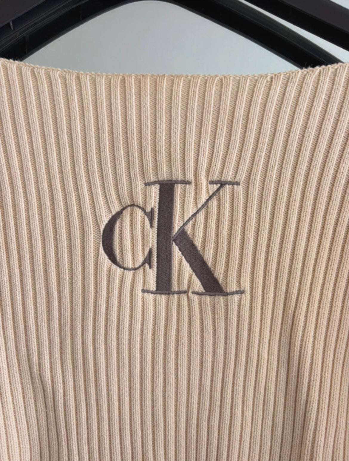 Calvin Klein Jeans Ribbed Logo Cropped пуловер