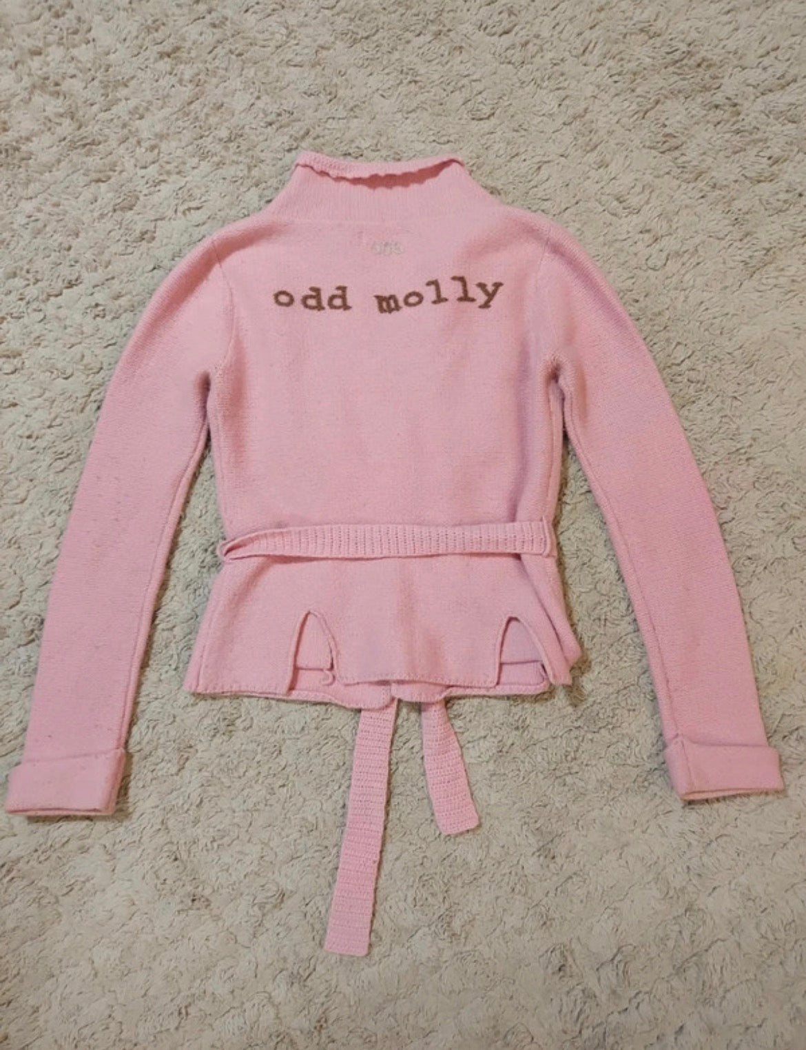 Винтидж розова вълнена жилетка Odd Molly