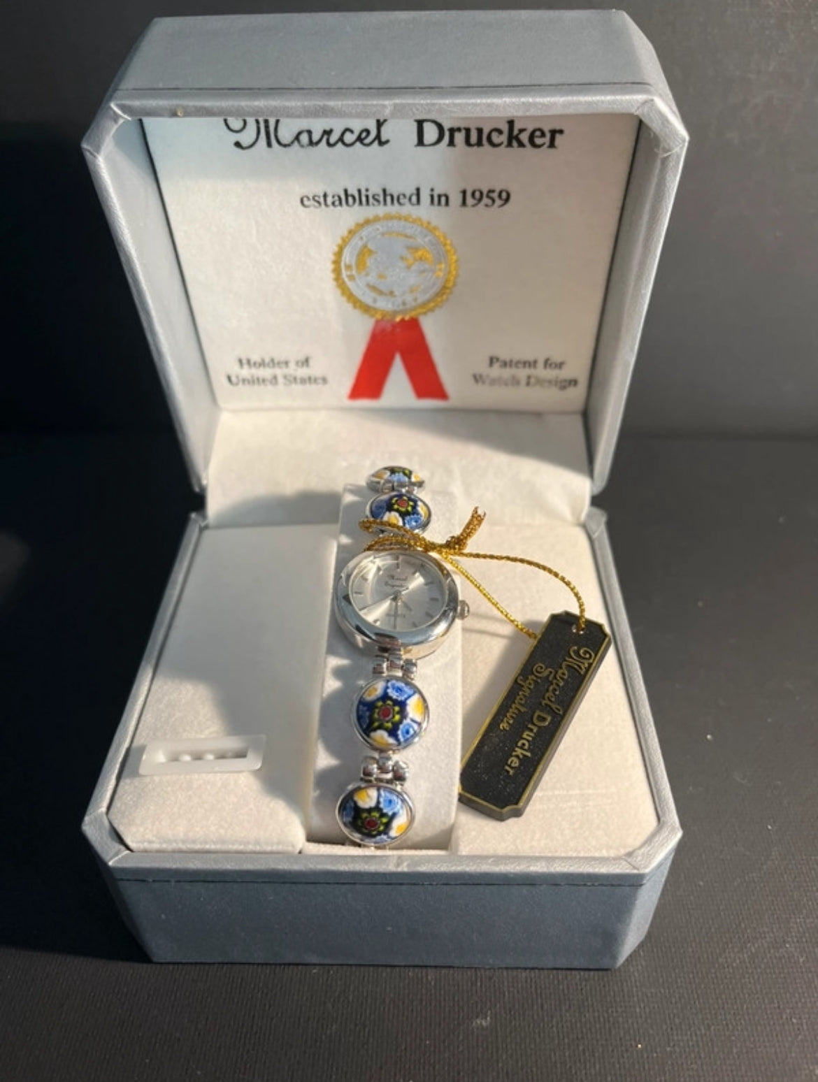 Винтидж Marcel Drucker Millefiori Floral часовник