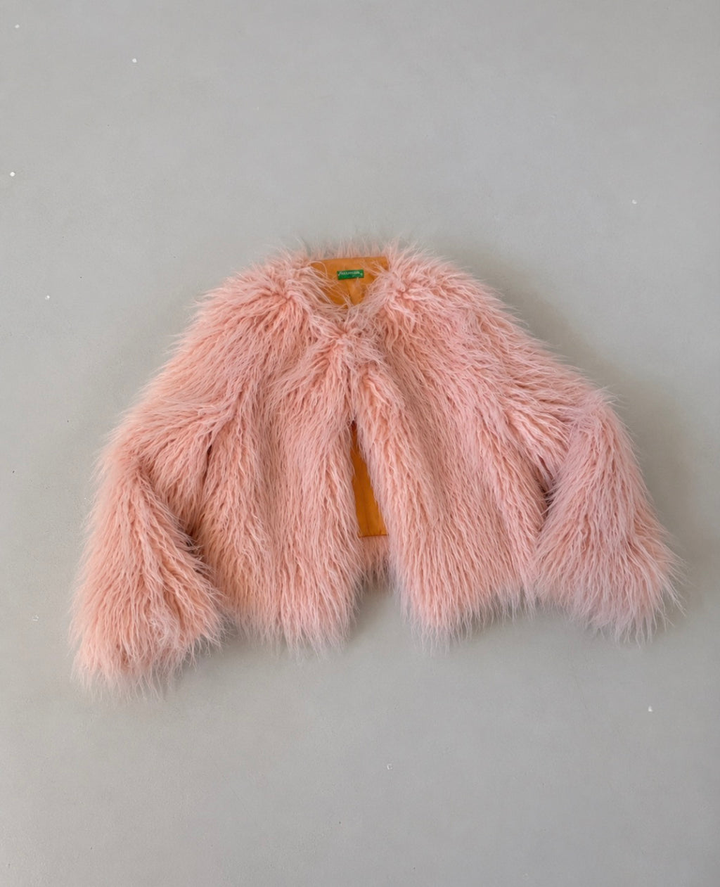 United Colors of Benetton Pink Faux Mongolian Fur яке