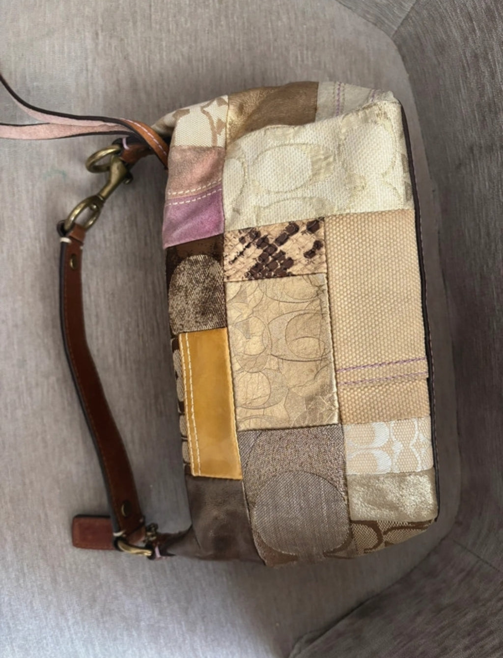 Винтидж Coach Patchwork shoulder bag