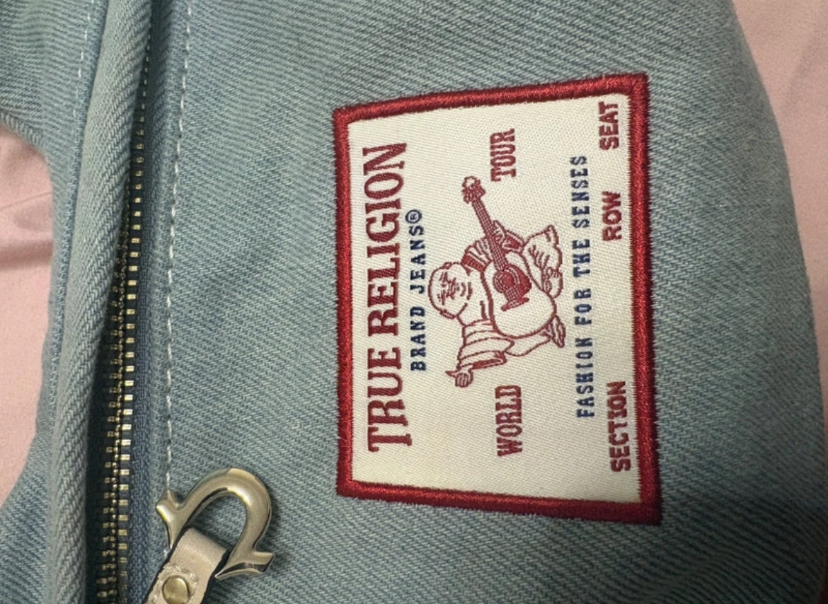 True Religion shoulder bag в светлосин denim