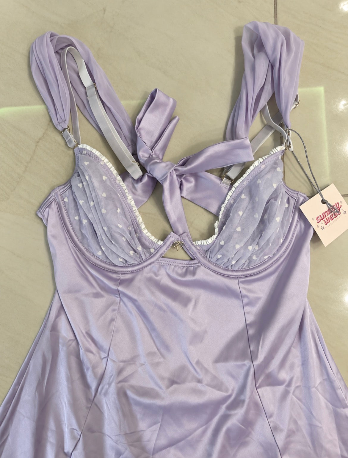 Bydee Lilac Satin Mini рокля
