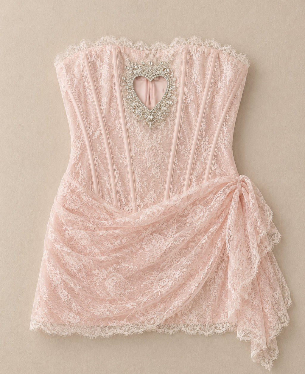 Мини heart рокля White Fox